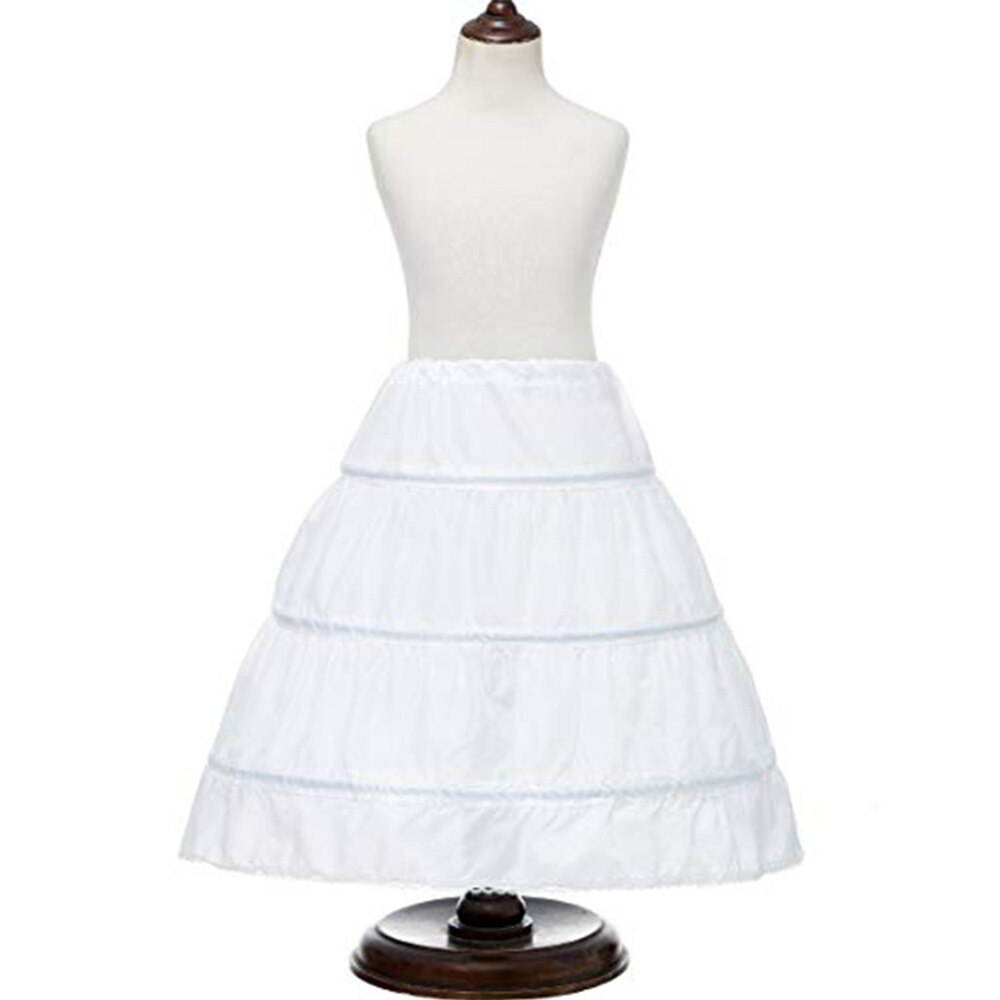 A-line 3 Hoops Children Kid Dress Bridal Petticoat Crinoline Underskirt Wedding Accessories For Flower Girl Dress