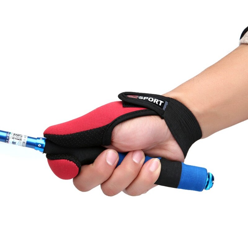 Guantes de pesca de 2 dedos, guantes de pesca transpirables para exteriores, antideslizantes, para dedo pulgar e índice