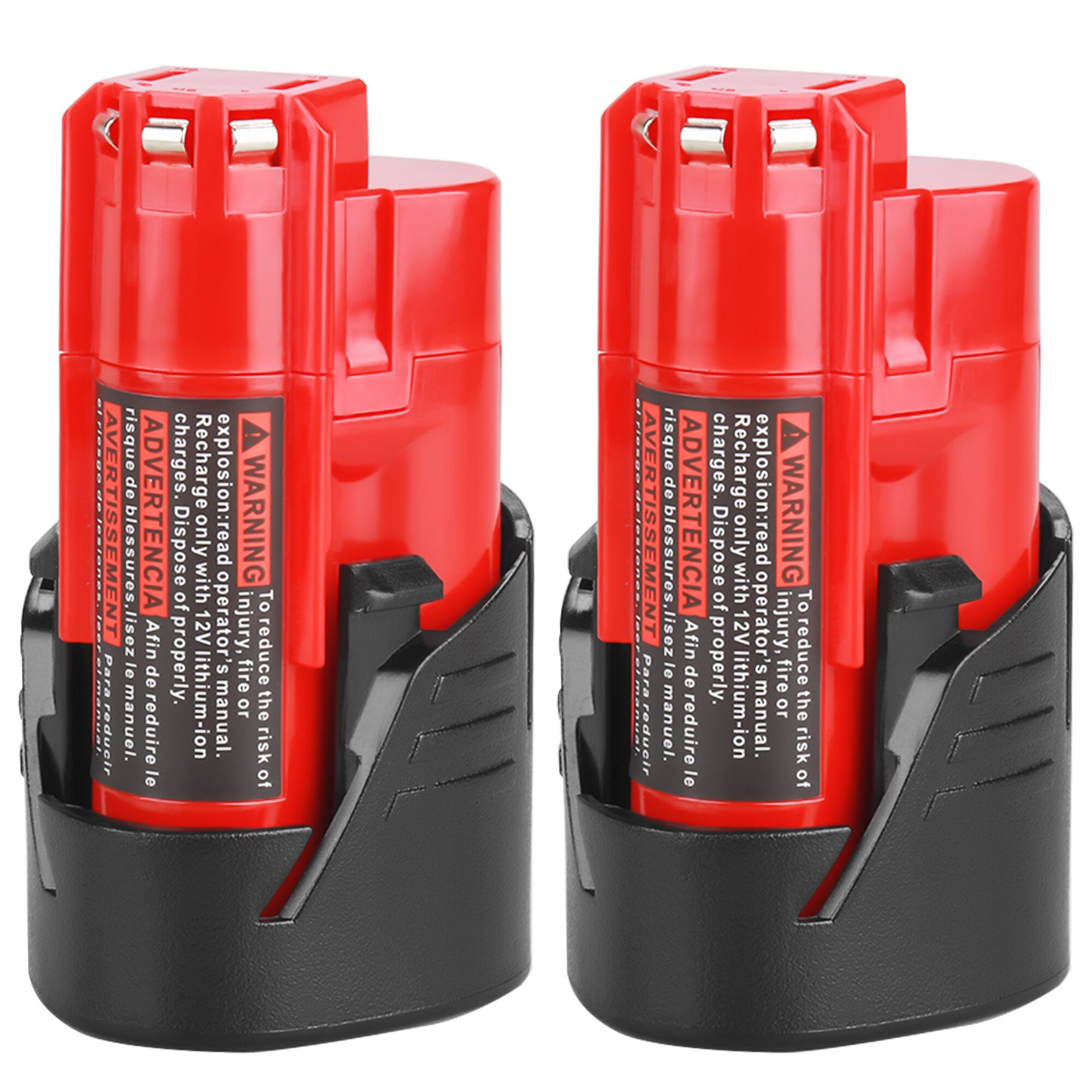 12v 3.0ah genopladeligt 3000 mah batteri til milwaukee  m12 xc trådløst værktøj 3000 mah 12 v batterier 48-11-2401 mil -12a- li: 2 stk 3.0ah batteri