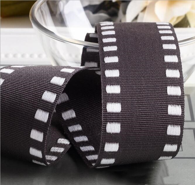 Kewgarden diy haarstrik accessoires met vierkante rand grosgrain lint 1 " 1.5 " 1cm 16mm handgemaakte tape verpakkingsband 10 yards: Grijs / 38mm