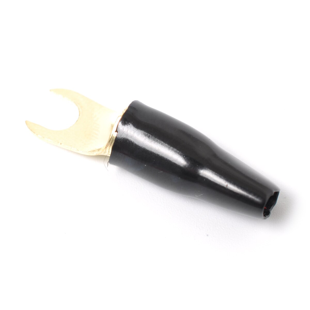 Koperen Vergulde 8 Ga Strip Spade Vork Adapters Connectoren Stekkers Crimp Barrière Spades Voor Luidsprekerkabel Kabel Terminal Plug