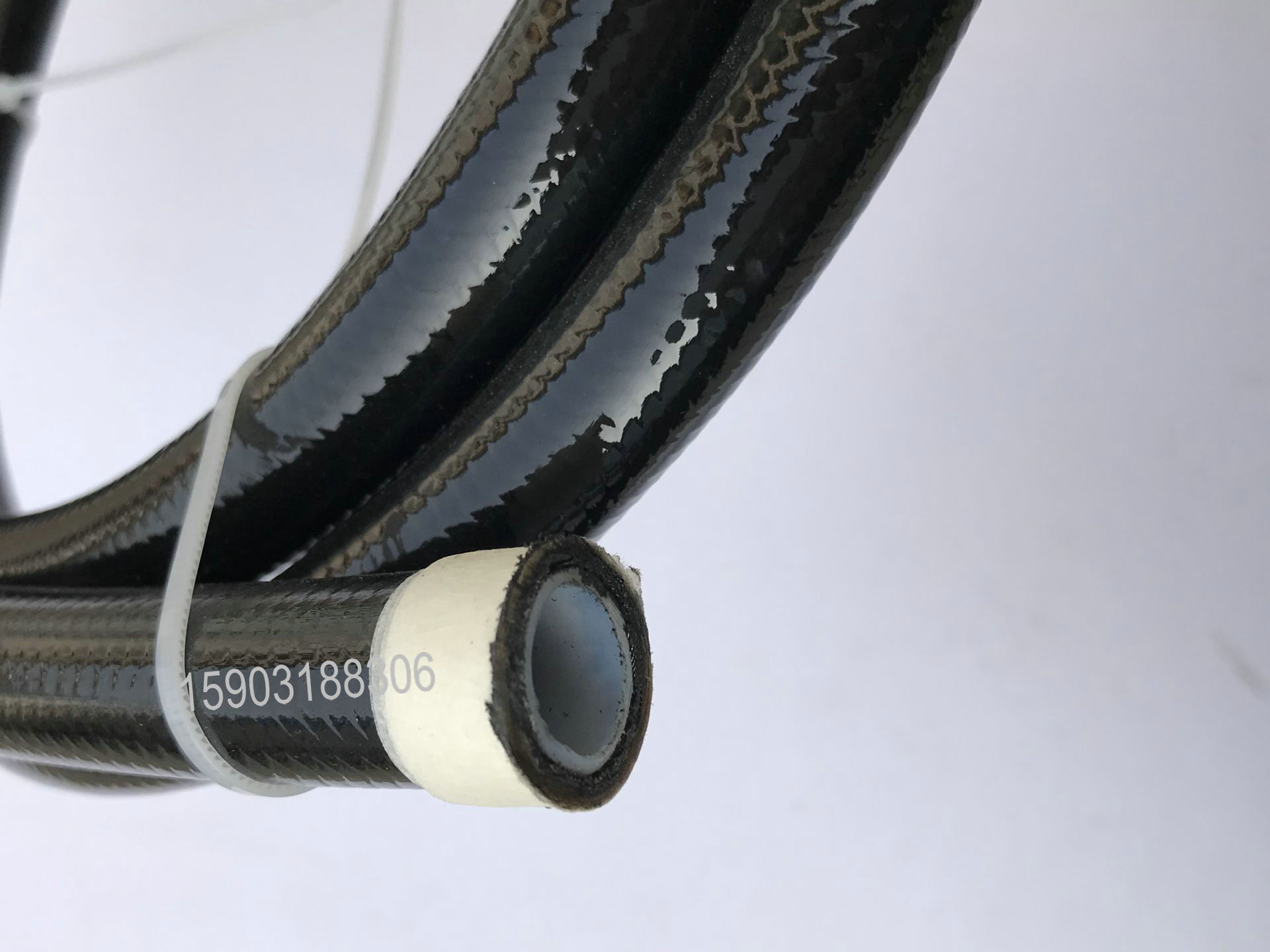 PU Coated AN-10 Inner PTFE Braided Stainless Steel Braided Fuel Line Oil Fuel Hose 1M