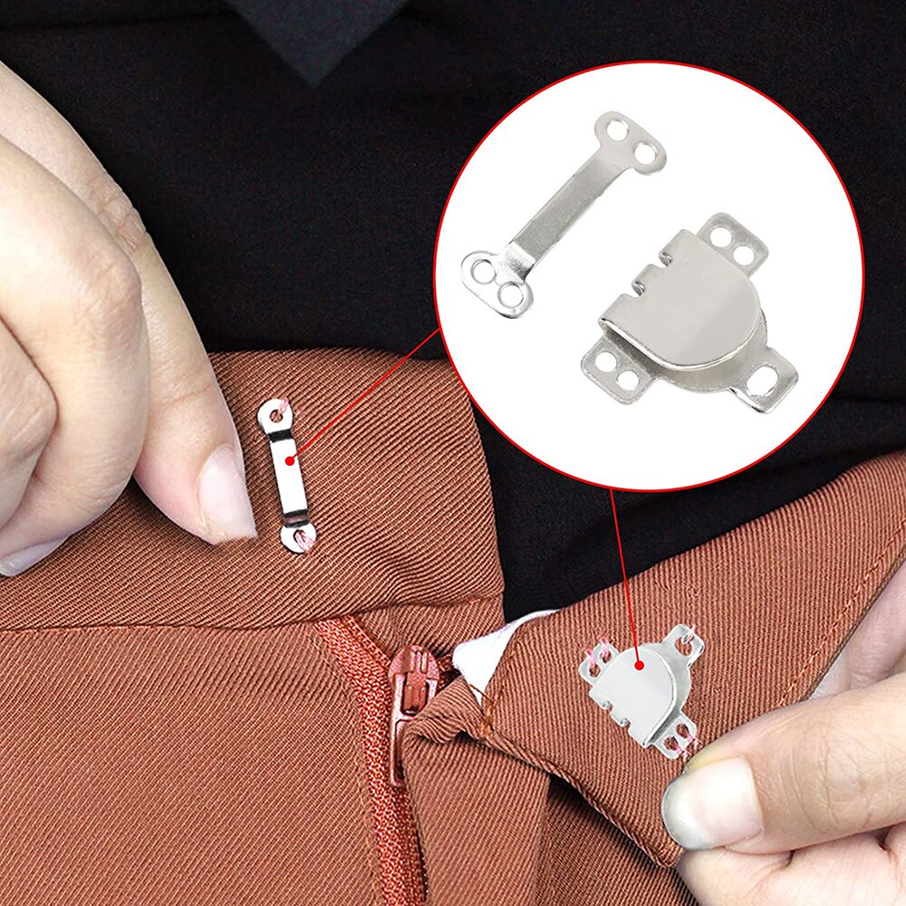 50 Sets Skirt Hooks and Eyes Hook and Eye Latch for Clothing Bra Trousers Skirt Dress and Sewing DIY Garment Accessories Craft
