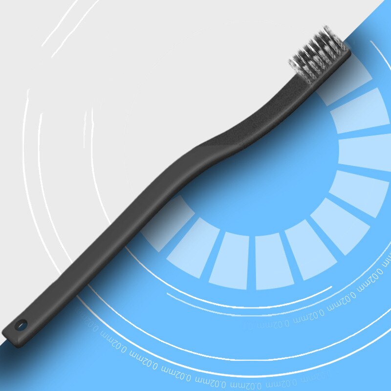 Brosse à dents en spirale en charbon de bambou, outil à dent avec Carton noir et blanc, pour adulte, poils souples,