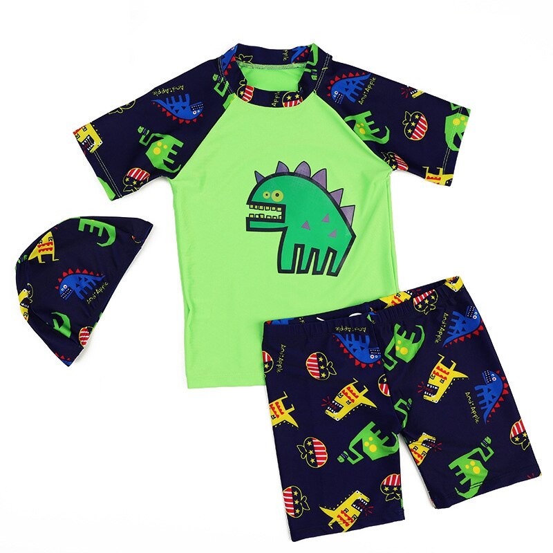 I bambini Del Ragazzo Costumi Da Bagno Per Bambini Ragazzi di Modo di Protezione Solare Surf Ragazzi Infantili Del Bambino Del Costume Da Bagno Bambino Vestito di Costumi Da Bagno di Nuoto Costumi Da Bagno Vestito: Green / 12-13T