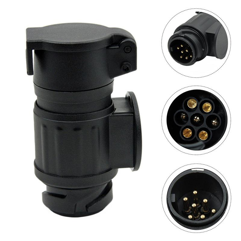 EU 13 To 7 Pin Adapter Connector Pin Socket Trailer Towbar Towing Caravan Truck Electrical Converter