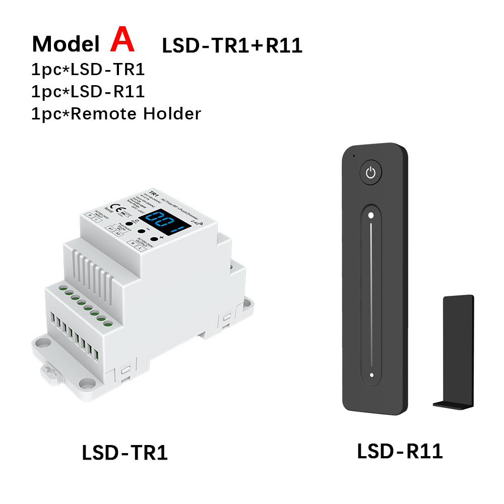 AC Triac LED Dimmer 220V 230V 110V Wireless RF 2.4G Remote Control Dimmable Push Switch Smart Wifi Dimmer Switch LED Lamp Bulb: Model A