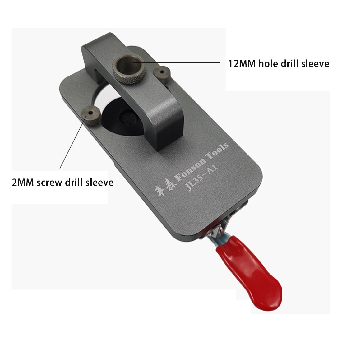 Houtbewerking Boren Gids Locator 35Mm Scharnier Boring Jig Met Armatuur Aluminium Gat Opener Template Deur Kasten