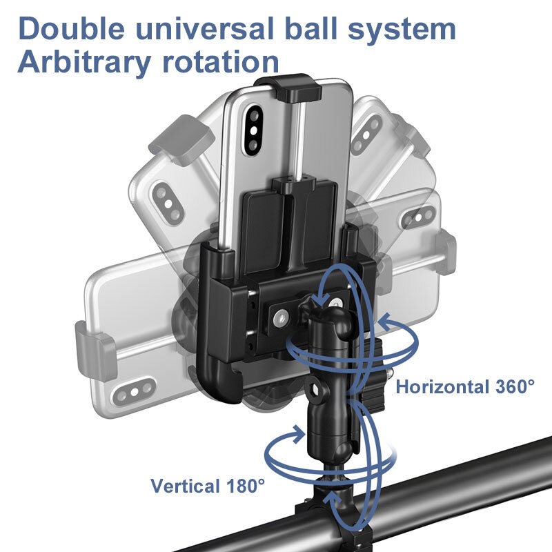 Gub P50 Aluminium Fiets Telefoon Houder Beugel Voor 4.5 &quot;Tot 6.5&quot; Telefoon Fiets Stand Scooter Motorfiets Mount Ondersteuning stuur Clips