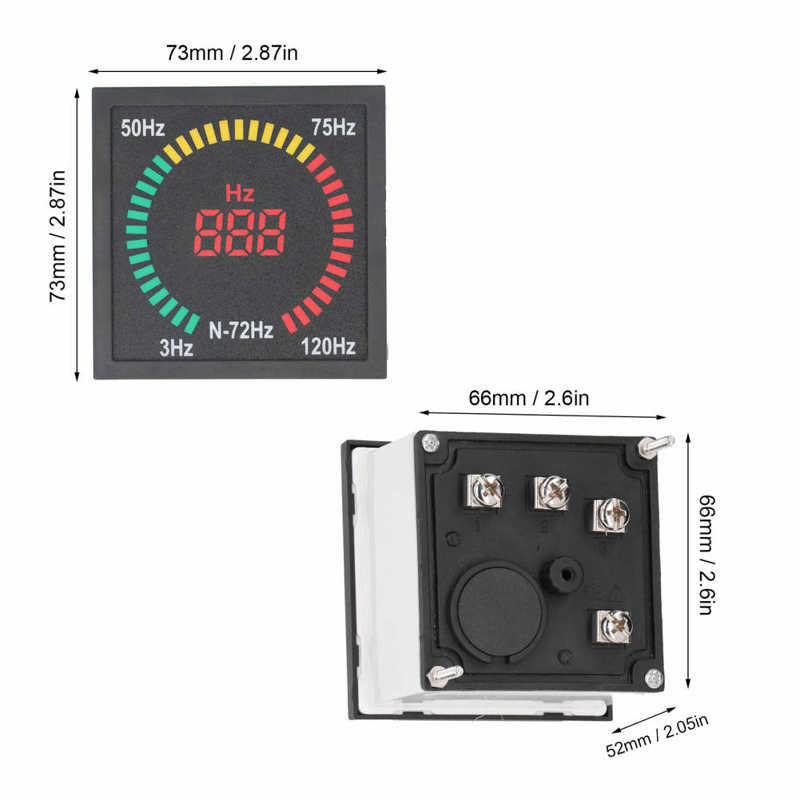 LED Display Portable AC 220V 3‑120HZ Hz Meter Digital Frequency Meter Measure Tool for Telecommunication Electric