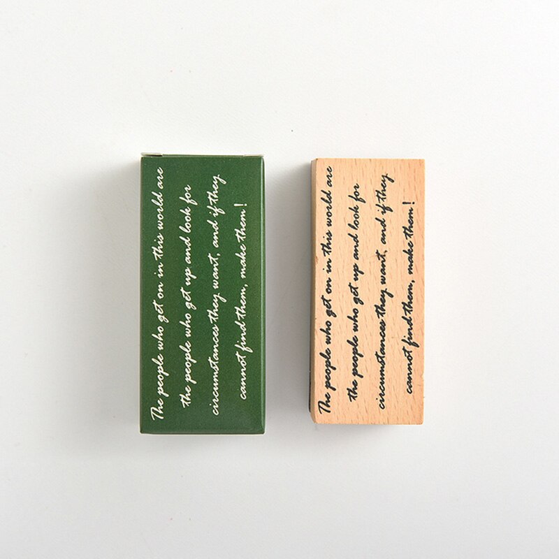 Letras Vintage serie estampillas madera DIY artesanía de madera de caucho sello, para Scrapbooking papelería: A7