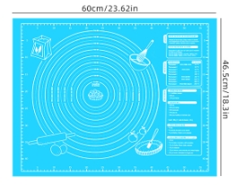 Silicone Baking Supplies Rolling Mat Housewares Kitchen Food Grade Pastry and Pastry Accessories Thicken For Dough Knead Flour: Chocolate