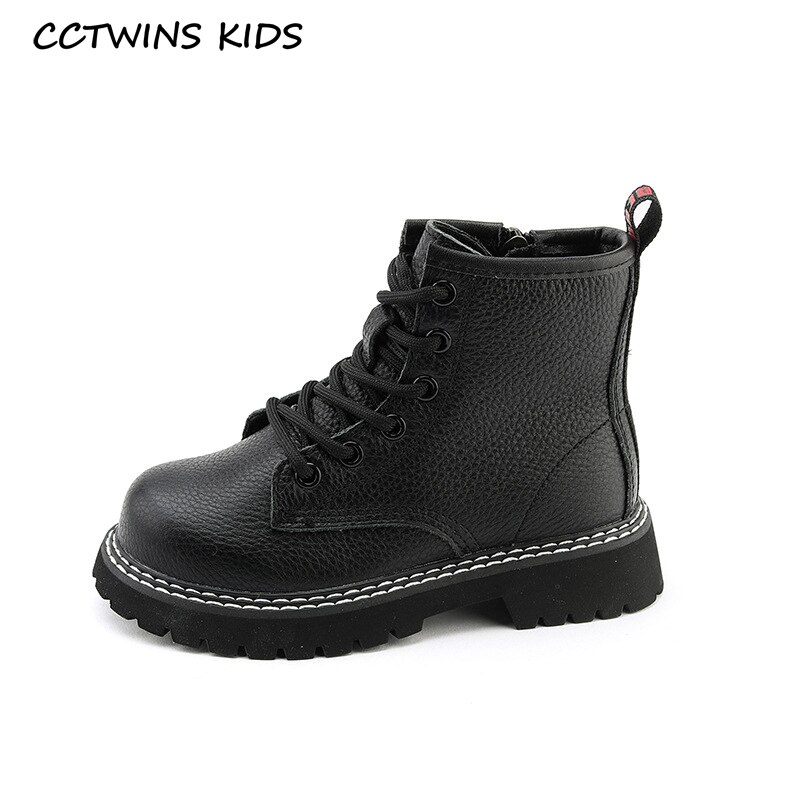 CCTWINS Bambini Stivali 2020 di Autunno Dei Bambini di Modo del Cuoio Genuino Stivali Per Gli Stivali Della Ragazza Scarpe Per Bambini di Marca Della Caviglia Nero Stivali FB1866