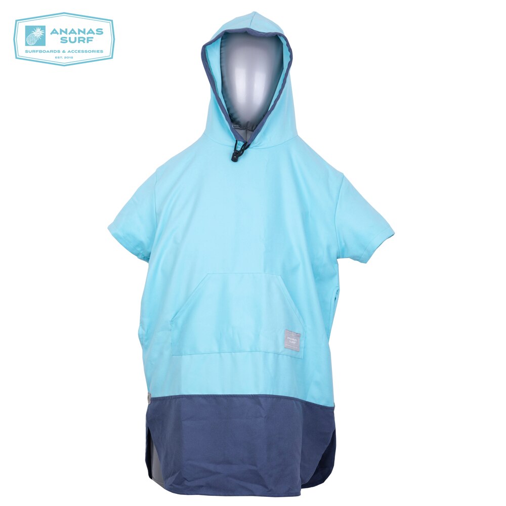 Ananas surf beach poncho unisex barn junior byt våtdräkt dräkt handduk surfstil: Himmelsblå storlek