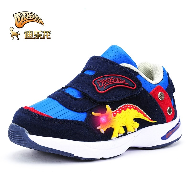 Dinoskulls dinosaurus peuters babyschoenen herfst lichtgevende sneakers jongens en meisjes kinderwandelschoenen kinderen led licht schoenen antislip