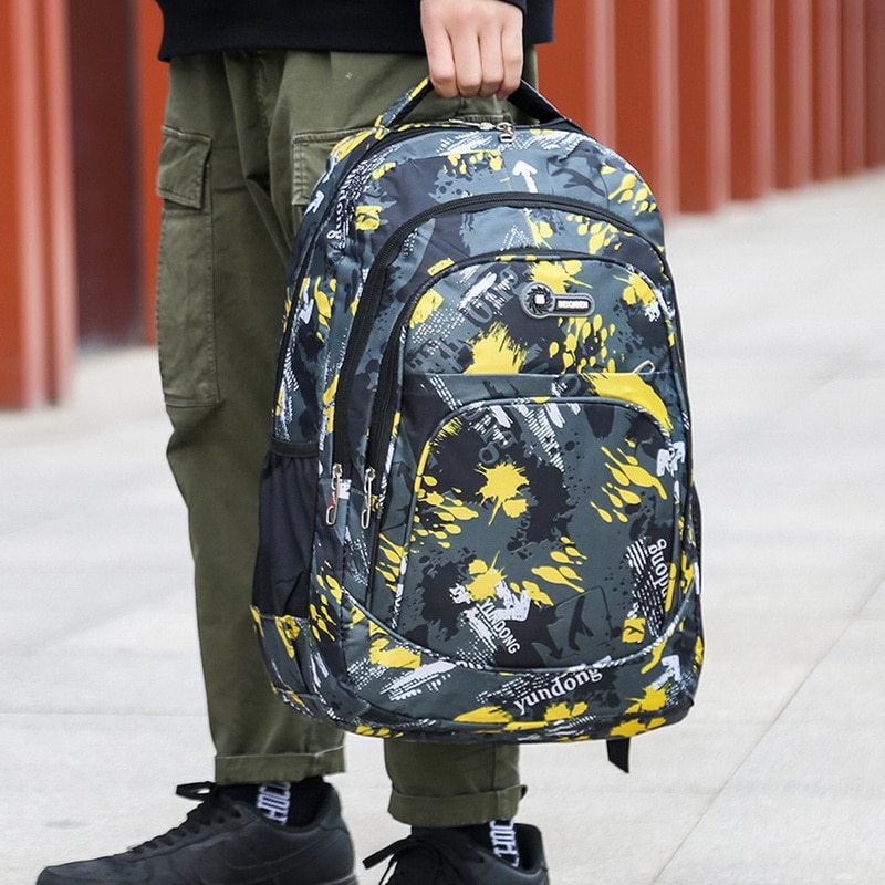 Camouflage sacs d'école sac à dos pour adolescents garçons filles ordinateur portable sac à dos mâle voyage sacs à dos décontractés lettre impression livre sac
