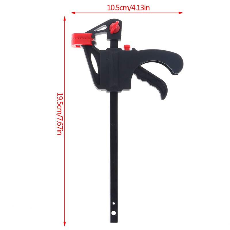 Hand Wood Working Spreader 4 Inch Clip Kit Quick Ratchet Release F Clamp Speed Squeeze Work Bar Clamp Adjustable Gadget Tool DIY