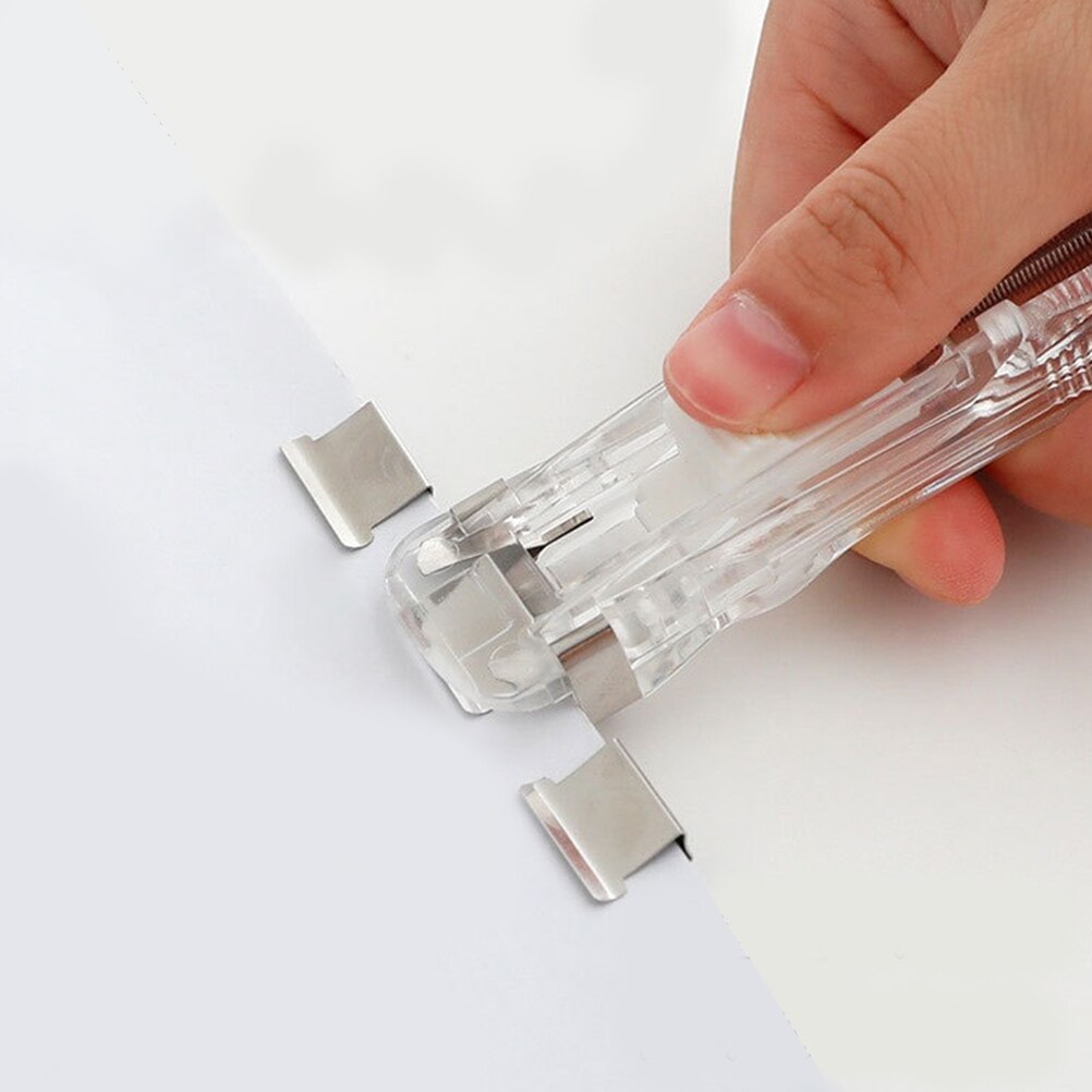 1 Set of Portable Stapler Book Binding Tools Paper Clips Dispenser for Office