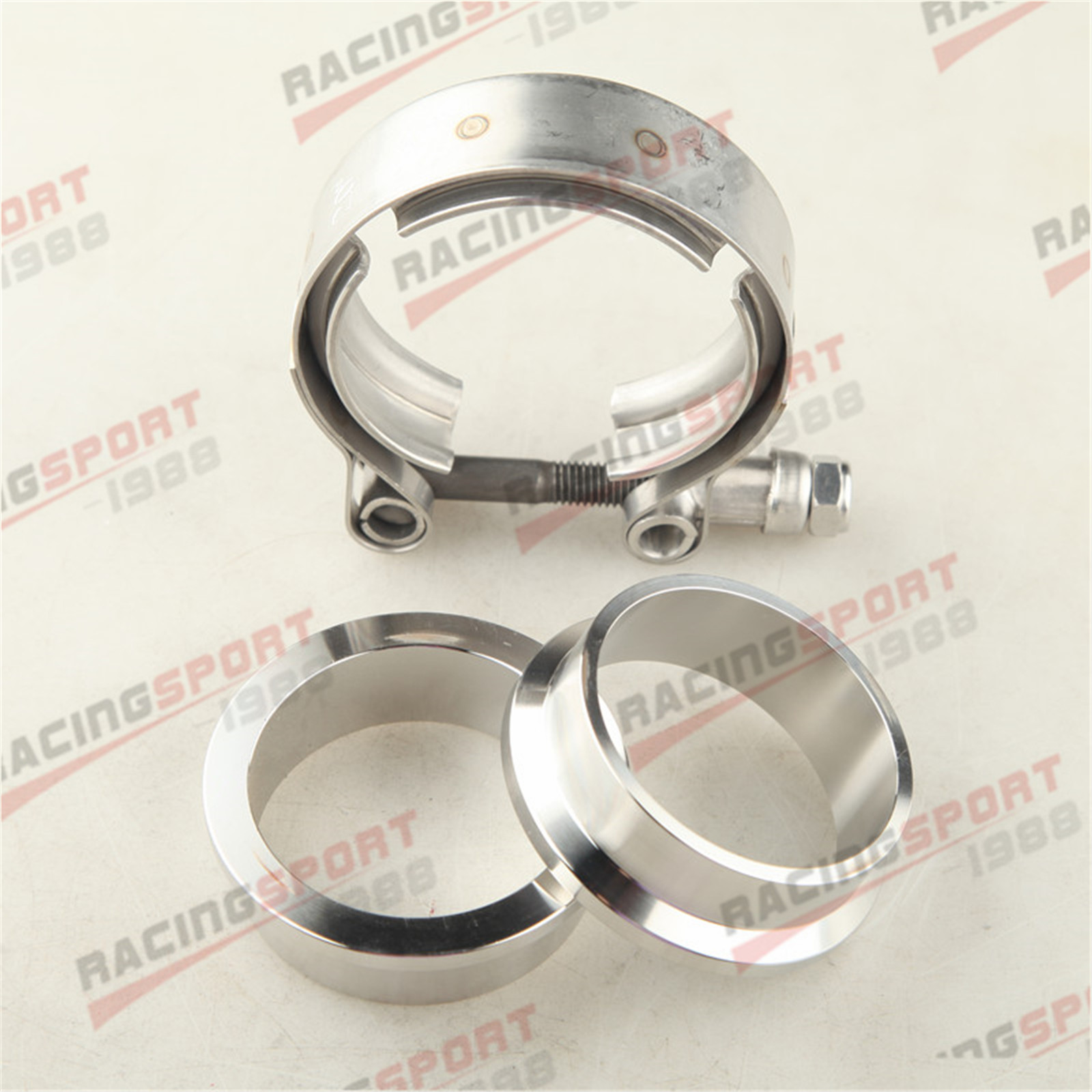 2" V-Band Vband Clamp CNC Stainless Steel Flange Flanges Kit Turbo