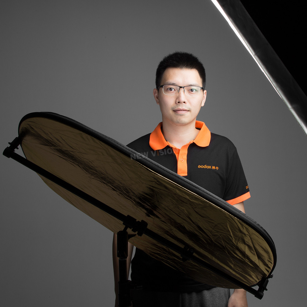 GODOX 2in1 60 x 90cm Portable Collapsible Light Oval Photography Reflector for Studio 60 x 90cm