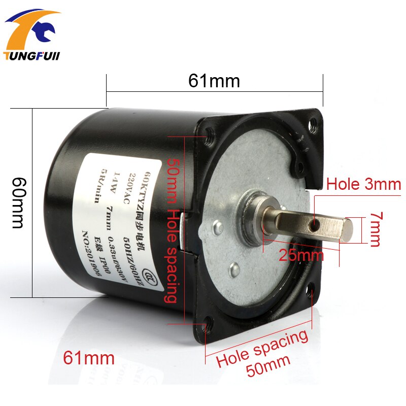 60KTYZ AC dauerhaft Magnet Synchron Motor- 220V Getriebe Motor- Miniatur niedrig Geschwindigkeit Große Drehmoment Kleine Motor-