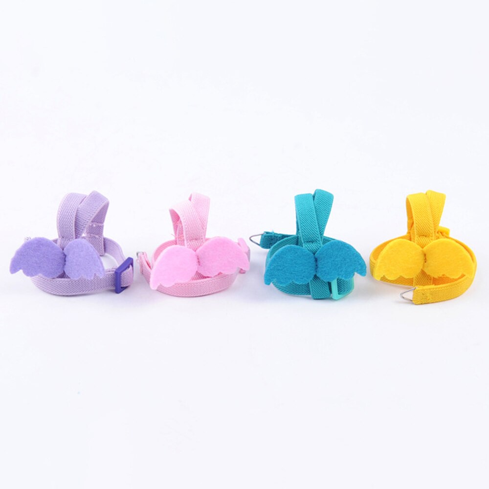 Set di guinzagli regolabili per imbracature per pappagalli corda da volo per allenamento all&#39;aperto con ala per piccoli accessori per animali domestici Budgie di medie dimensioni