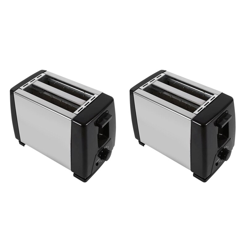 Toaster 2 Slice Stainles Steel Bread Extra Wide Slot Compact Toasters,Electrical Small Bread Machine for Waffles