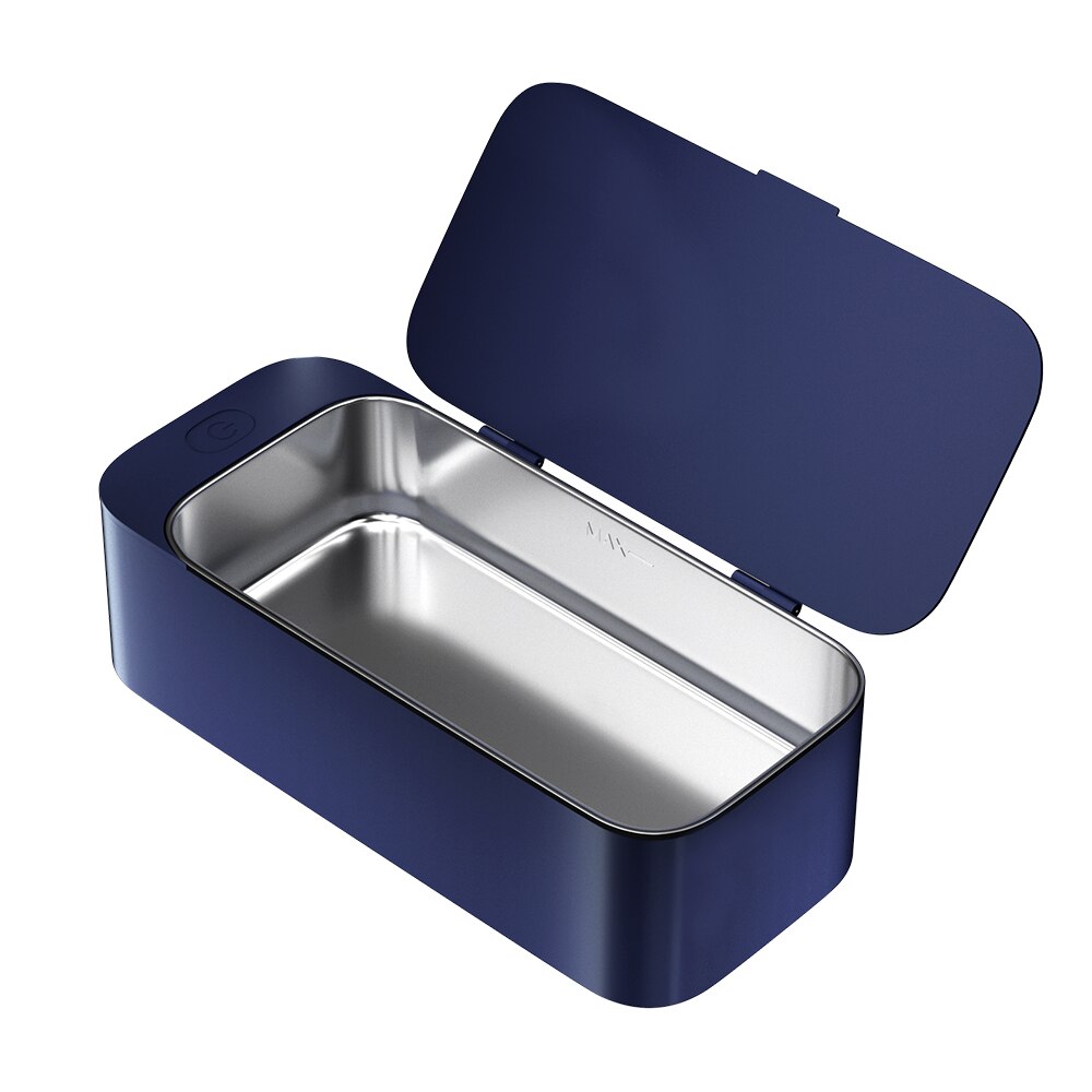 Limpiador ultrasónico para joyería, cepillo cosmético de vidrio, limpiador ultrasónico para el hogar: Blue / US
