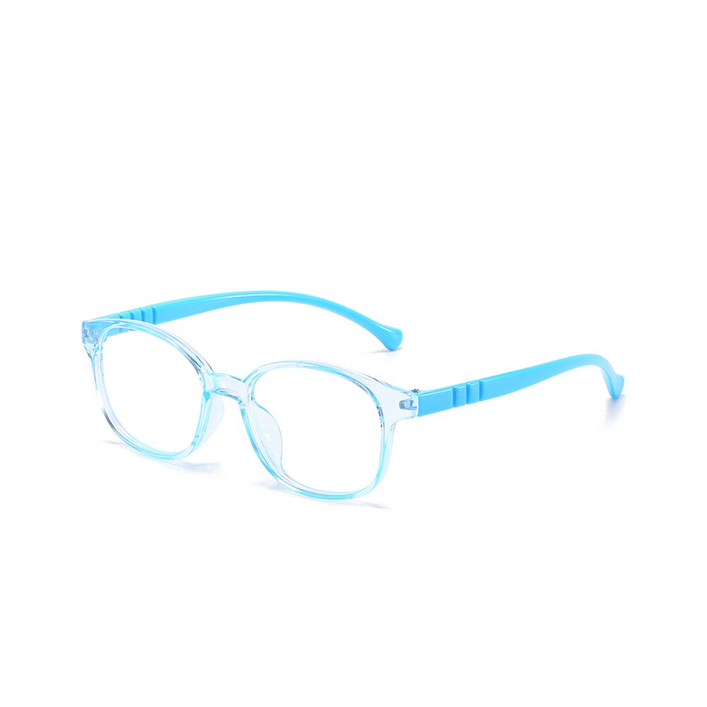 Gafas cuadradas de luz azul para niños y niñas, montura óptica, bloqueo transparente, antirreflectante, UV,: blue