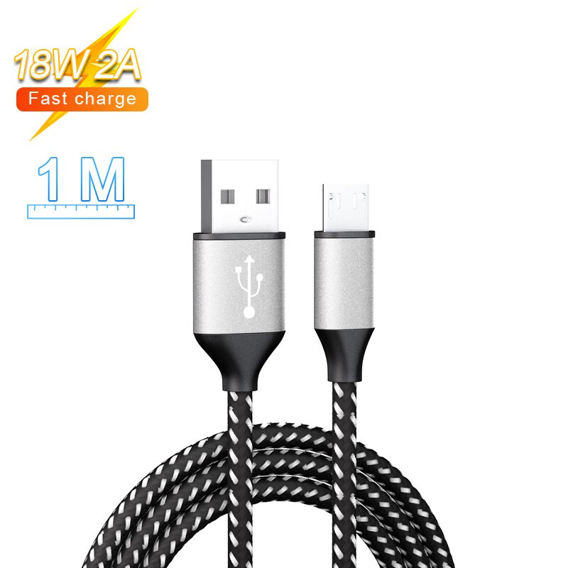 Dual USB Quick Charge Socket With Touch Switch LED Voltmeter Display Splitter Cigarette Lighter 12V-24V QC3.0 Power Adapter: Micro USB 1meter