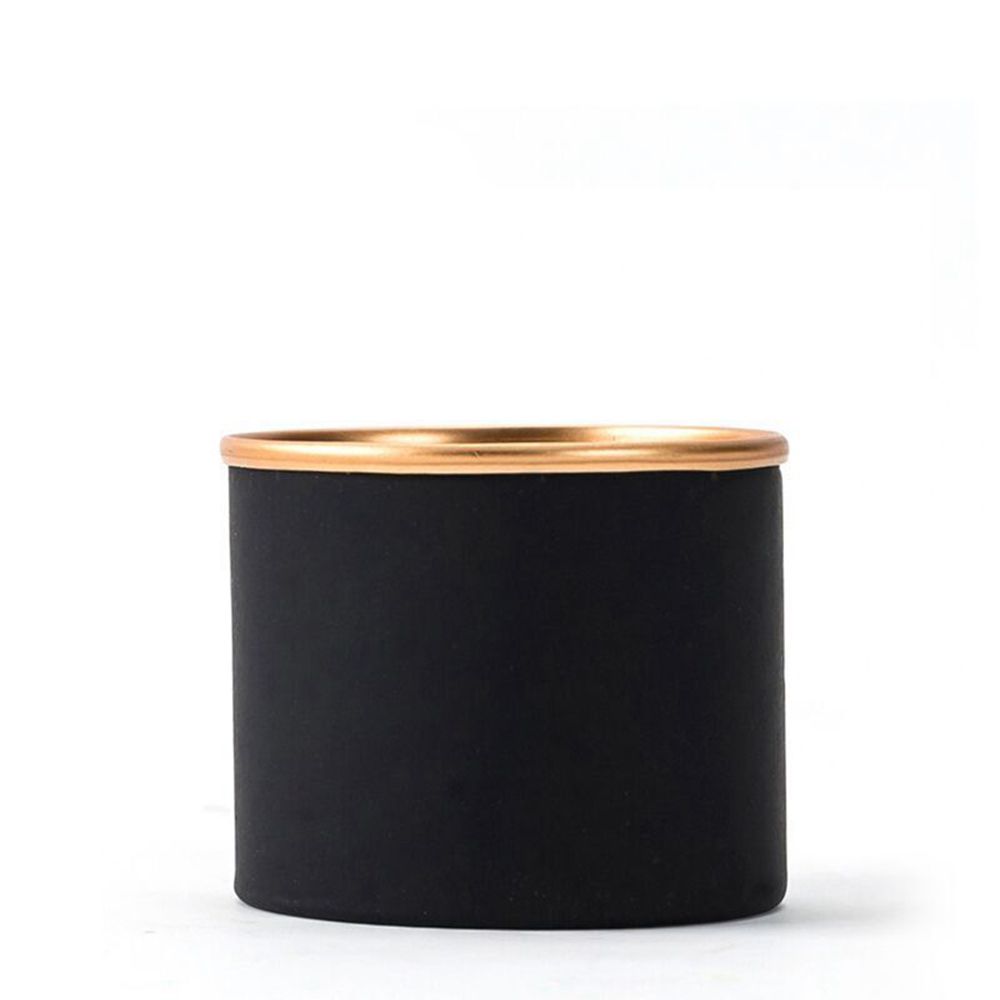 Japanese Style Kitchen Tea Box Jar Storage Holder Round Shape Sealed Disposable Tea Packaging Boxes Candy Color Box: Small / Black