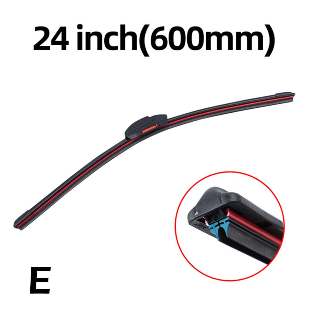 Universal Frameless Car Wiper Blades, pára-brisas, Soft Double Rubber Strip, Acessórios para pára-brisas: ROXO