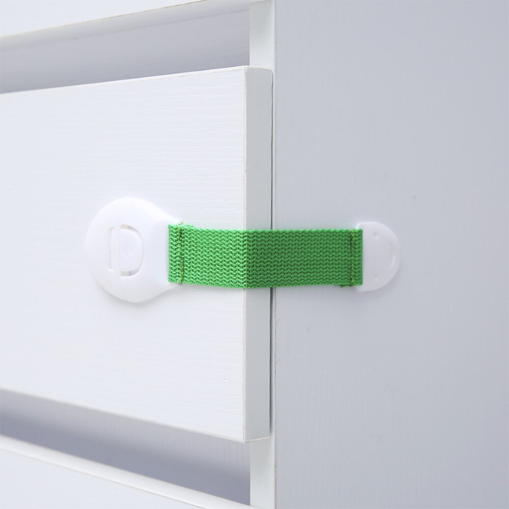 10pcs Child Baby Safety Lock Proof Security Protector Door Lock Kids Child Safety Products: Green