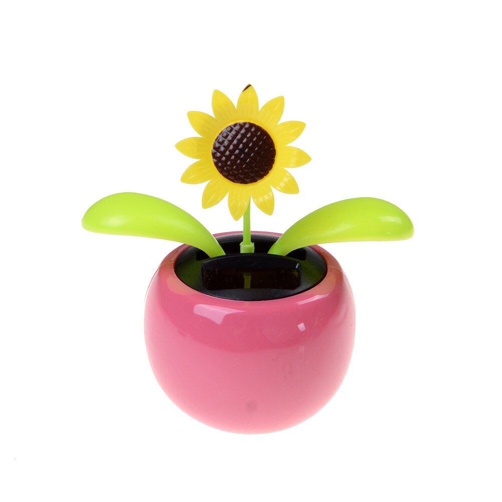 Soldrevet flip flap dansende blomst til bilindretning automatisk dansende blomst legetøj
