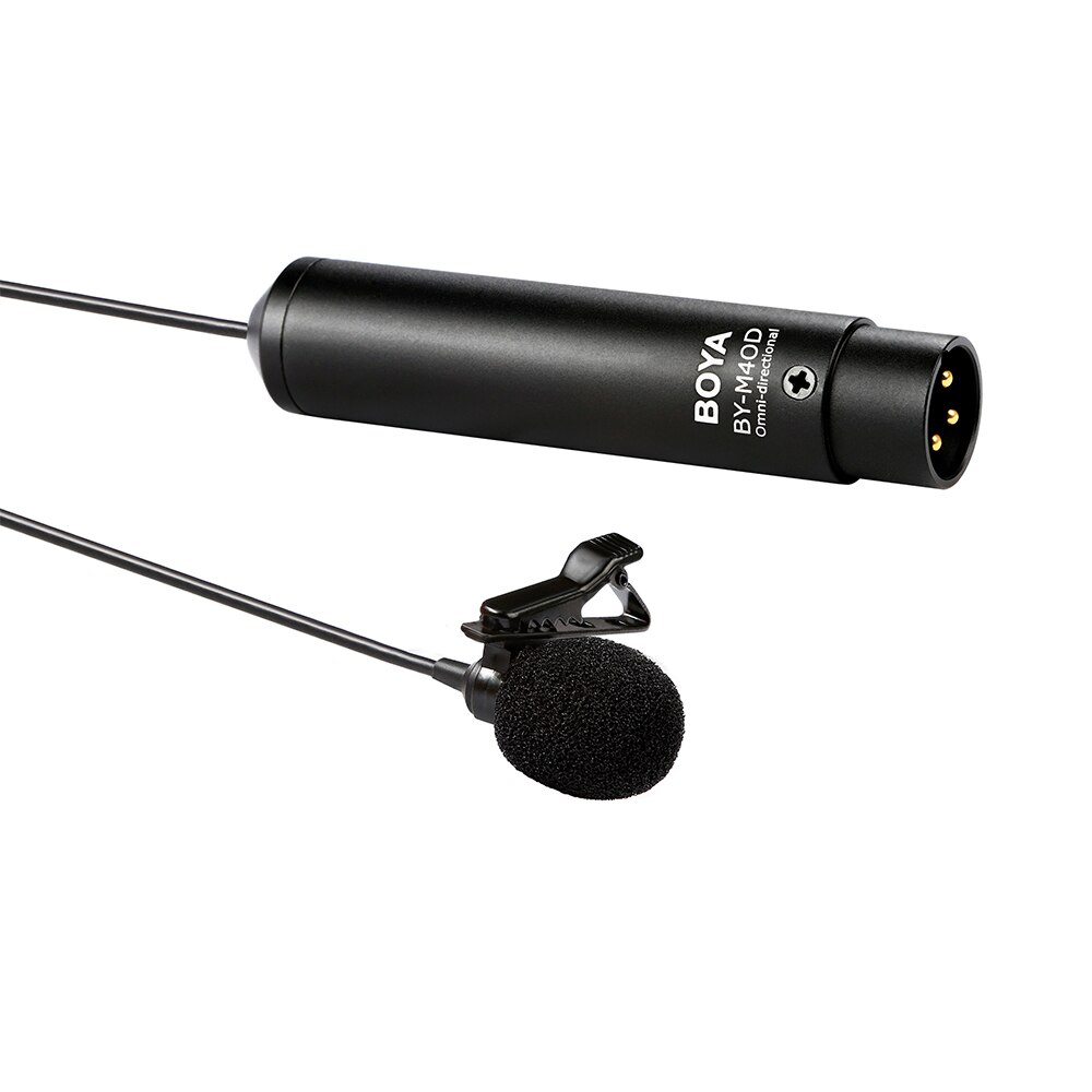 BOYA BY-M4C et M4OD Alimentation fantôme Clipsable Cardioïde XLR Micro Cravate Avec Fiche Cannon pour Caméra Caméscope ZOOM H4n H5 H6 TASCAM
