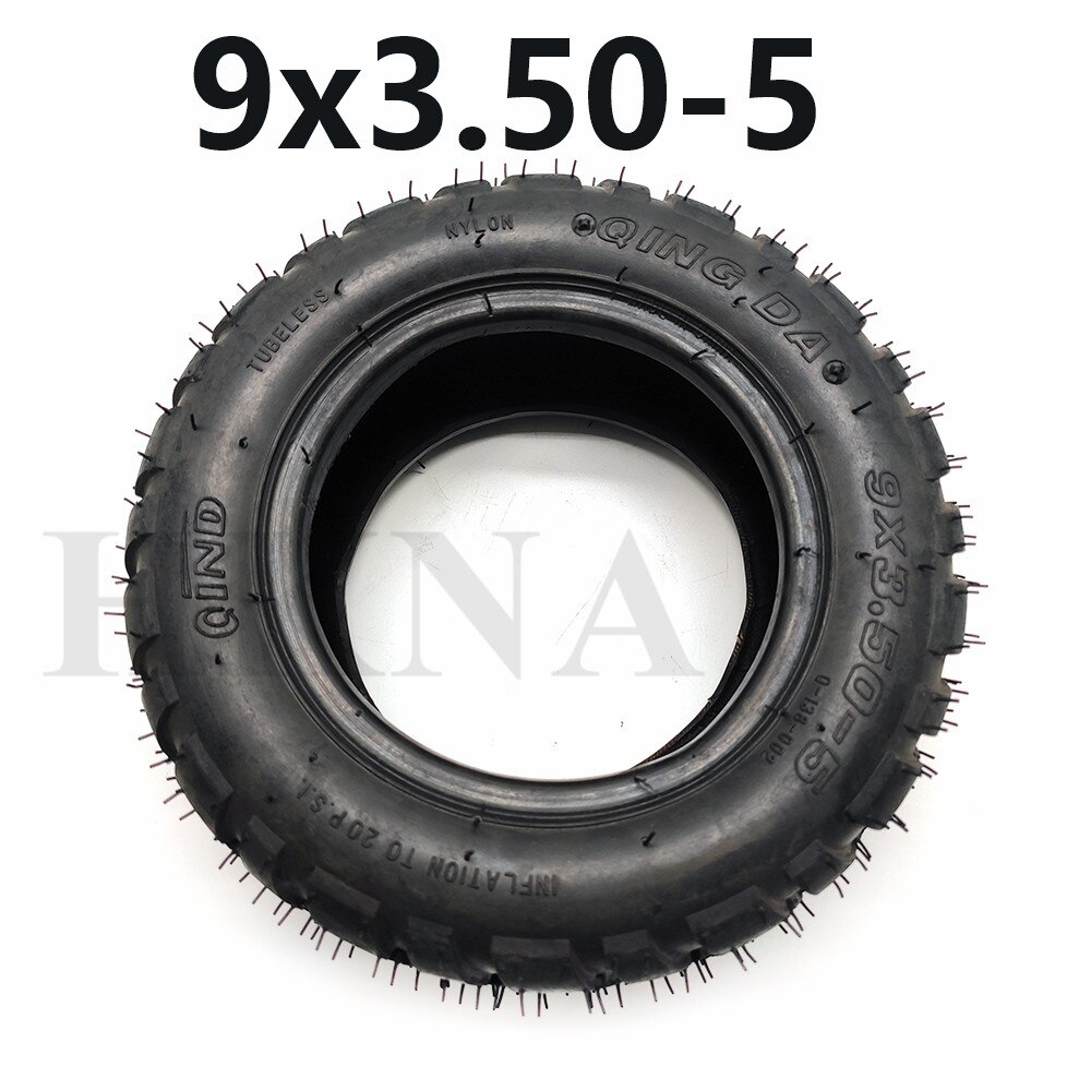 9x3.50-5 Vacuum/Tubeless Tire 9 Inch Wear-resisting Tyre for Electric Skateboard Scooter, Snow Sweepe Parts