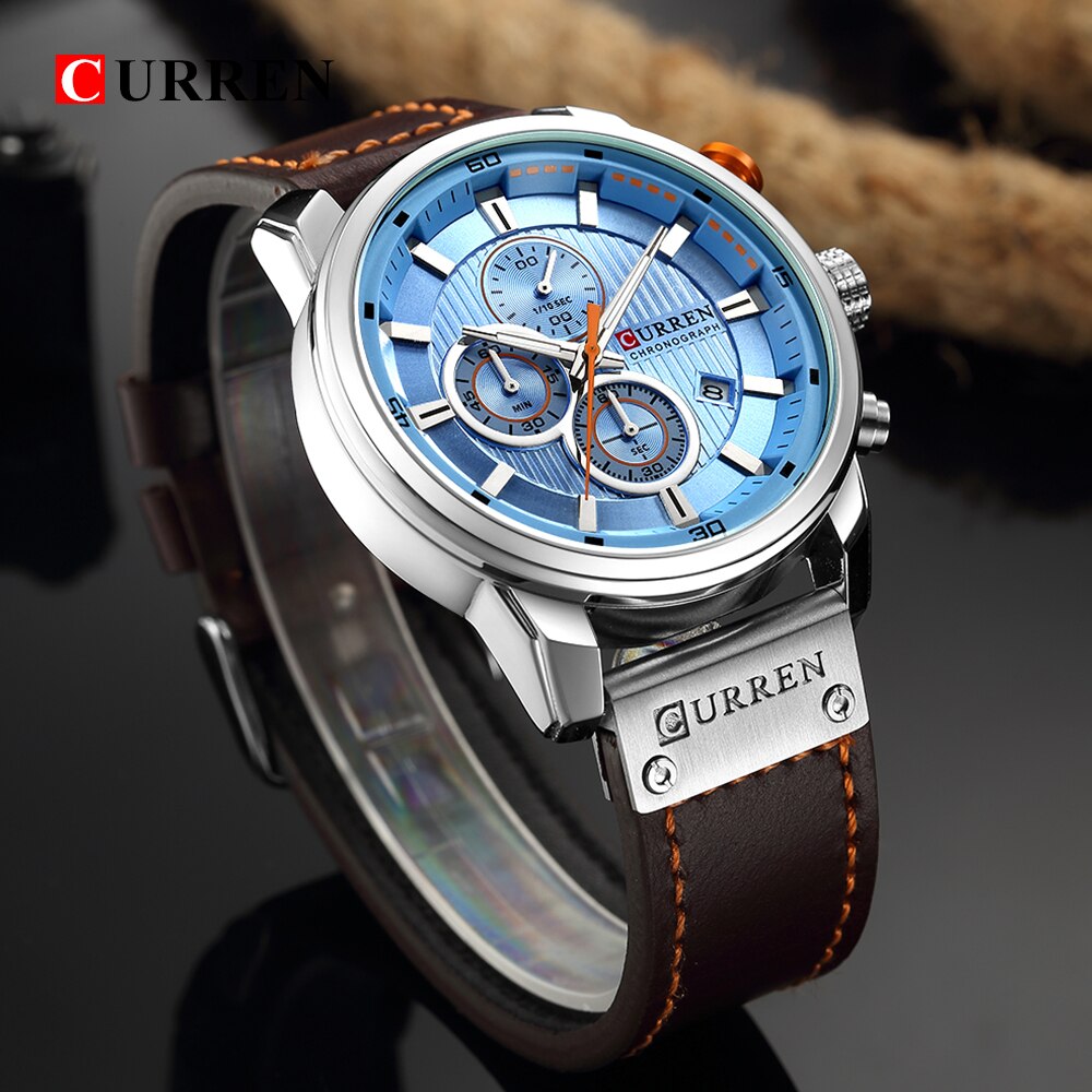 CURREN Datum Quartz Mannen Horloges Top Luxe Mannelijke Klok Chronograph Sport Mens Polshorloge Hodinky Relogio Masculino