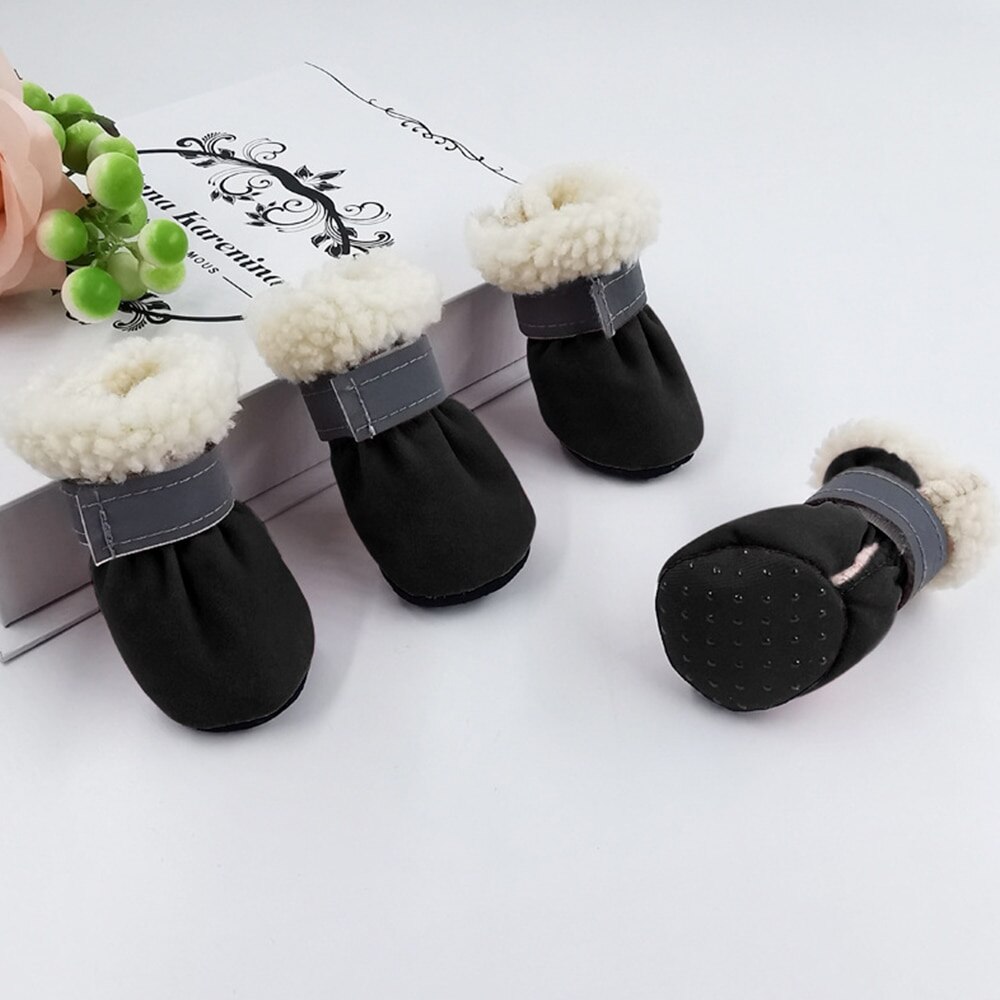 Hondenschoenen, reflecterende sneeuwlaarzen, wintersokken, antislip kattenschoenen voor honden en katten, reflecterende strip schoenen voor huisdieren, antislip 4 stuks: A2 / M