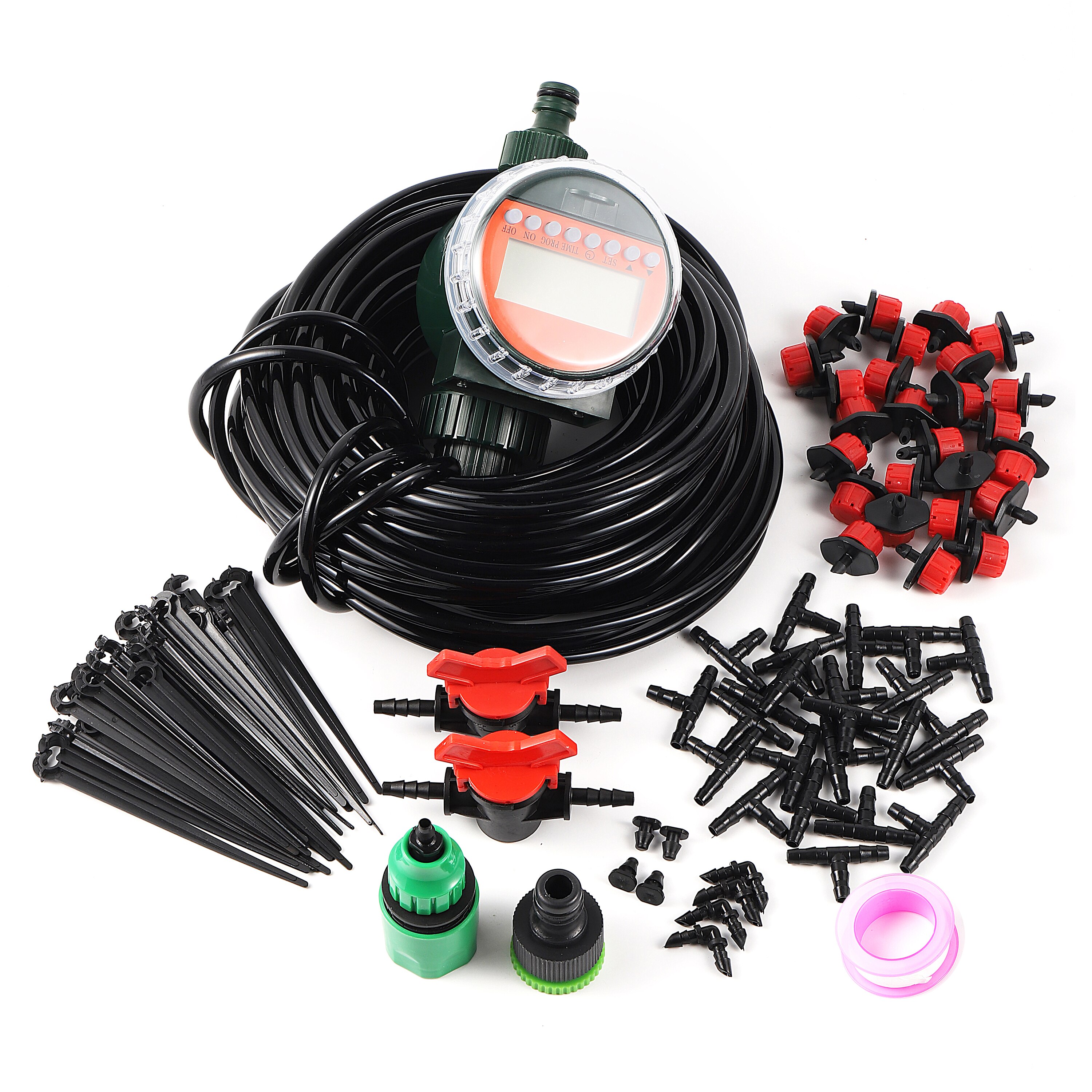 Automatic Garden Watering System Kits Rainy Sensor Water Timer Dripper Irrigation Combination Garden Greenhouse Micro Drip Tool