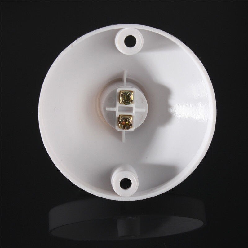 2pcs E14 Edison Screw Socket Round Plastic Base Screw Light Bulb Lamp Holder White For Home Lighting Accessories