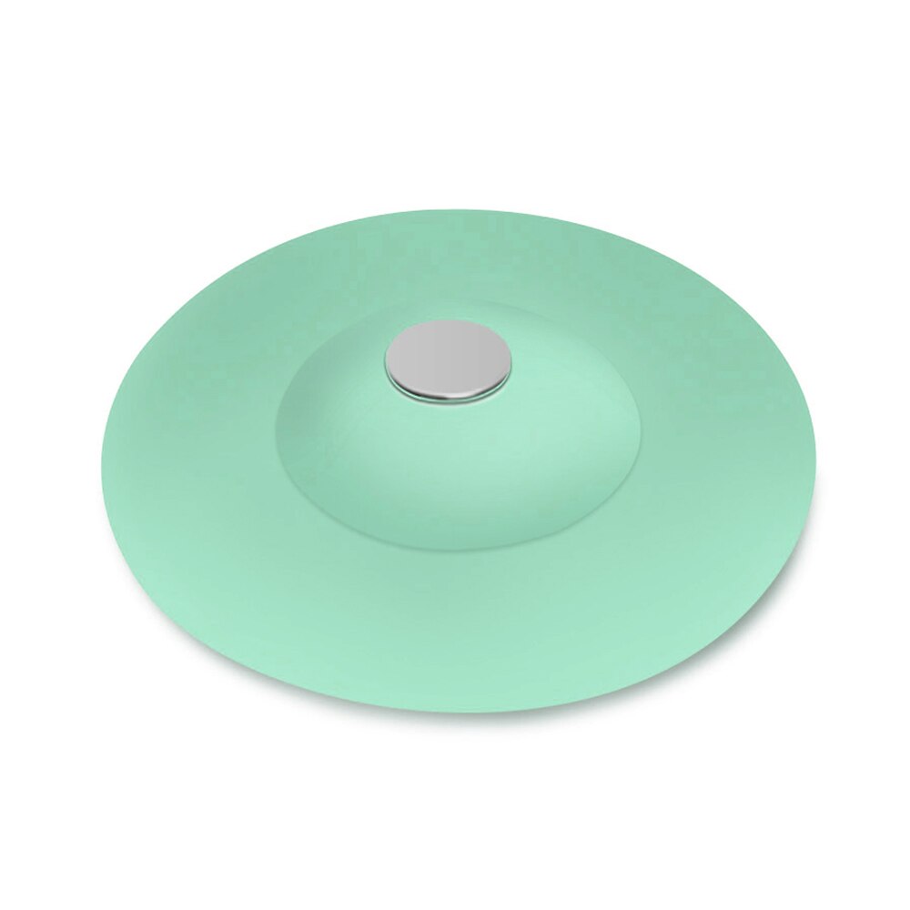 Bathroom Drain Water Plug Stopper Rubber Circle Silicone Sink Strainer Filter Stopper Floor Drain Hair Kitchen Tool: green