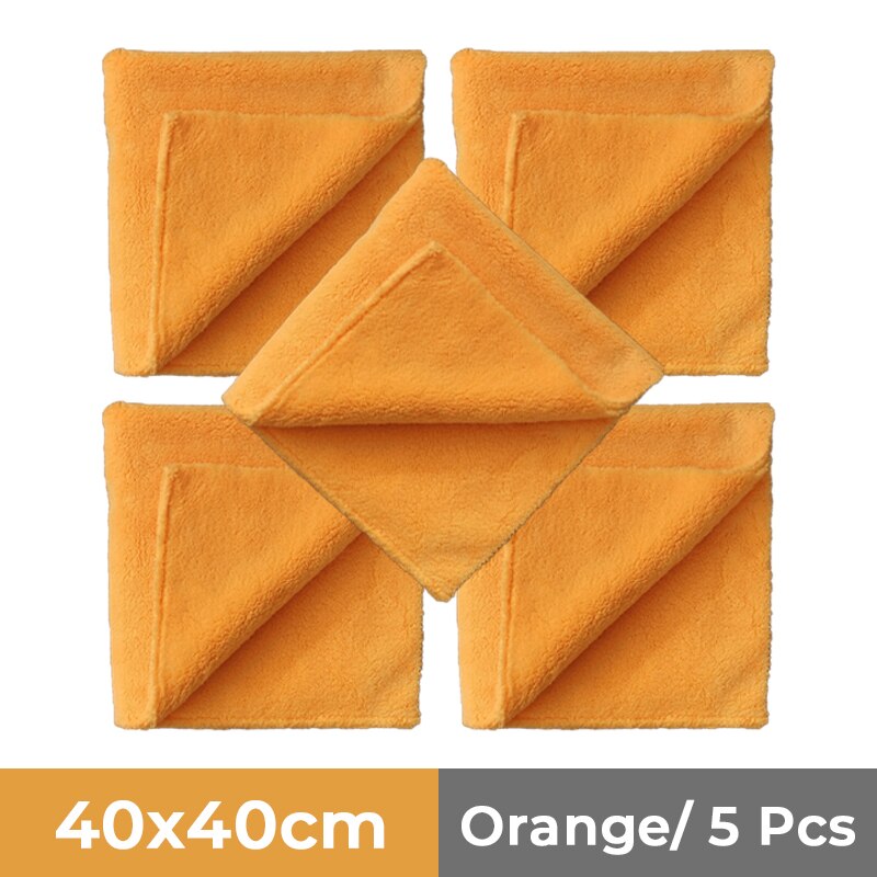AP01 Orange Extra Soft Car Wash Microfiber Towel Car Cleaning Drying Cloth Car Care Cloth Detailing Car WashTowel Never Scrat: MJ035