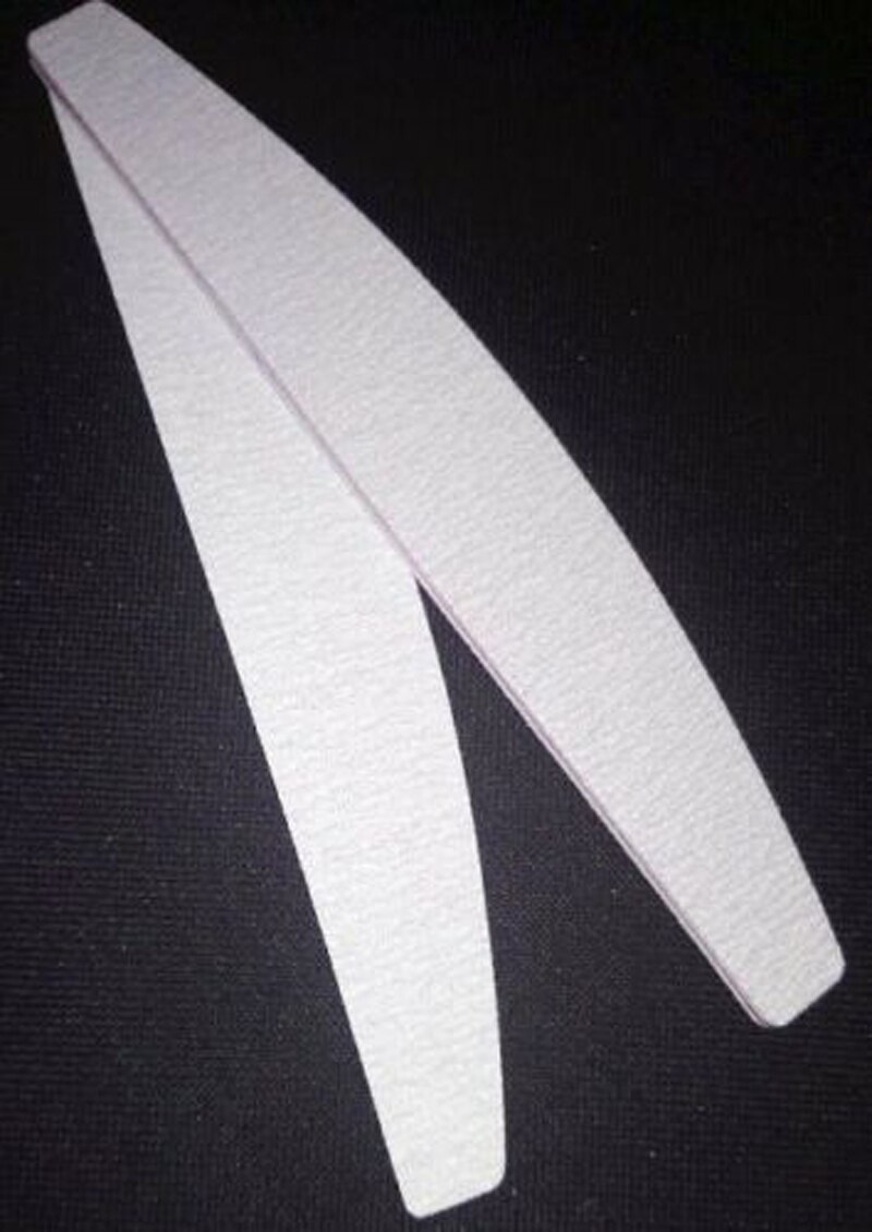 100/180 korn neglefile 100 stk neglefil halv/måne zebra fil 100/180 uv led gel negle akryl dobbeltsidet fil 180 100 korn