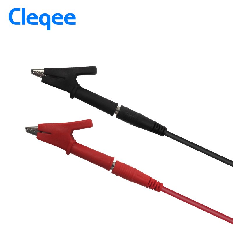 Cleqee P1041B 6-In-1 1M 4Mm Banana Banana Plug Test Lead Kits Alligator Clip klemmen Om 6Mm U-Type Plug Gestabiliseerde Voeding