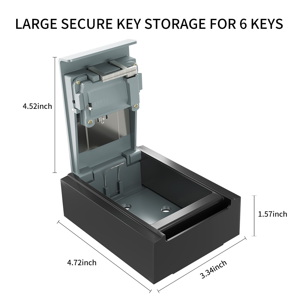 Key Lock Box with 4-Digit Combination Lock Box for House Key Wall Mounted Weatherproof Resettable Code Key Lock Box for Outsid