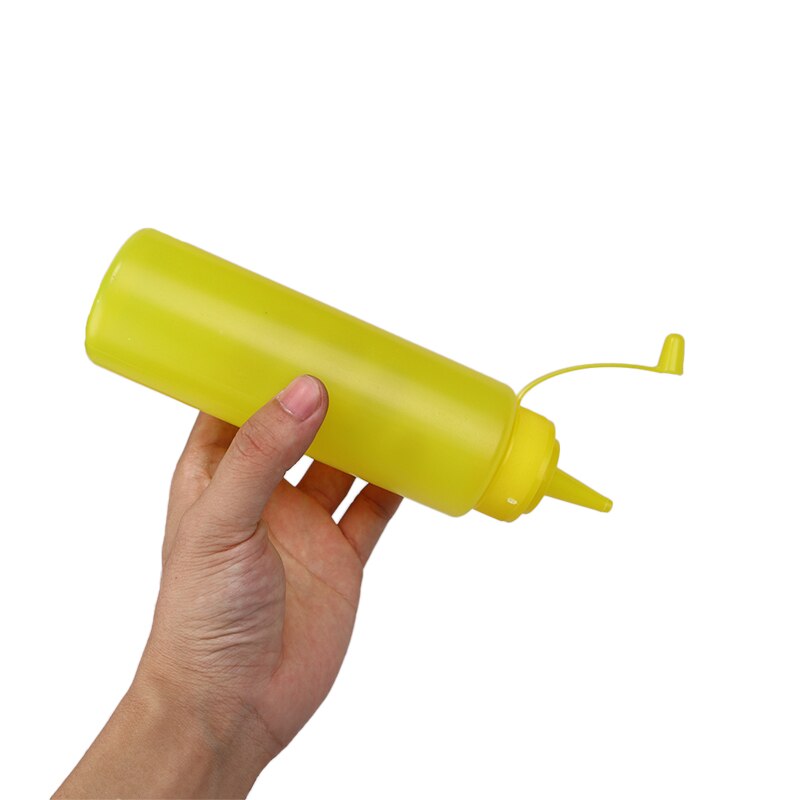 Condiment Bottles with Twist On Cap Lids Ketchup Mustard Mayo Sauces Olive Oil Bottles Kitchen Gadget: Yellow