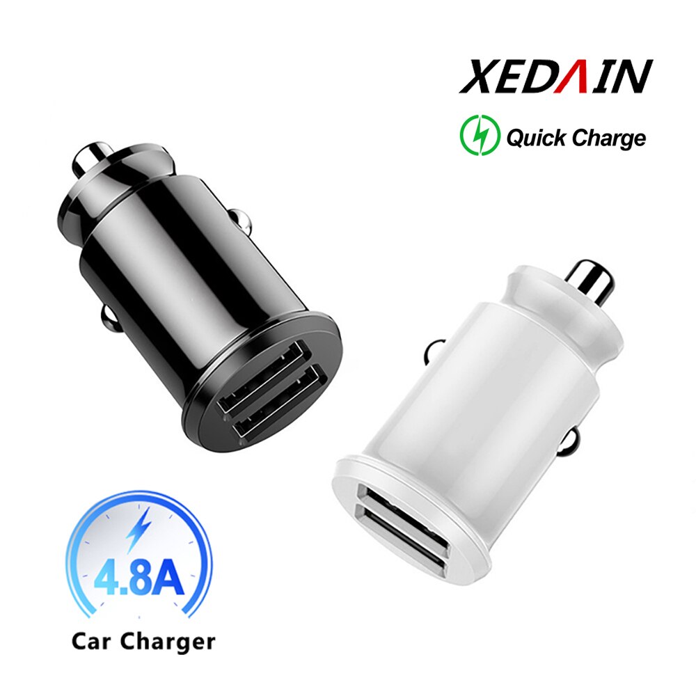 2 Port Usb Car Charger Voor Mobiele Telefoon Tablet Gps 4.8A Fast Charger Mini Auto-Laders Dual Usb Auto telefoon Oplader Adapter In Auto