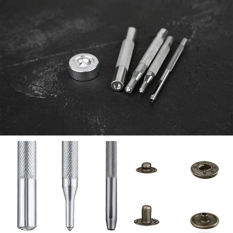 S-Feder Druckknöpfe 15 Mm, Silber, Nickel-frei – Messing, Für Kleidung, Gardinen, Möbel, 1 Stück = 4 Teile