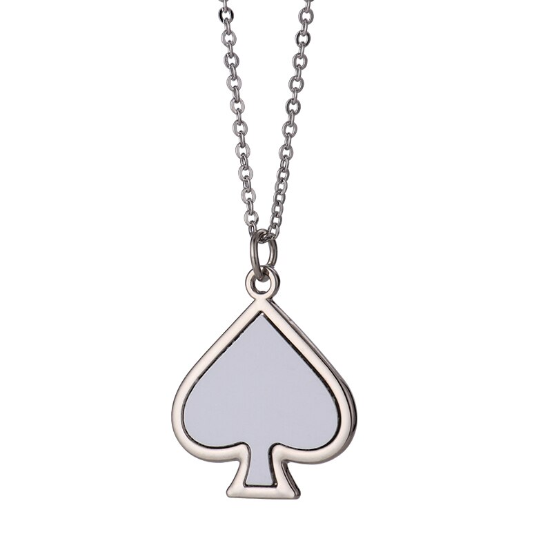 Mode Sublimatie Lege Spade K Hart Ketting A0077