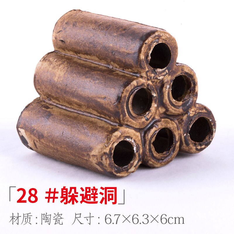 Retro Ceramic Decoration Fish Tank Shrimp Tank Dodging House Spawning Fish Hiding Landscaping Aquarium Decor Accessories: 28